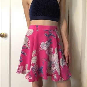 Yumi Kim Bright Floral Silk Skirt